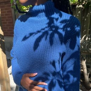 Blue Turtleneck Sweater - S